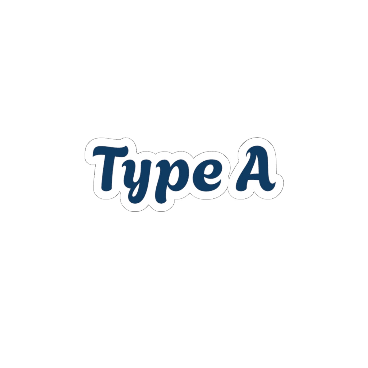 Type A Kiss-Cut Sticker — Retro Script Laptop Decal