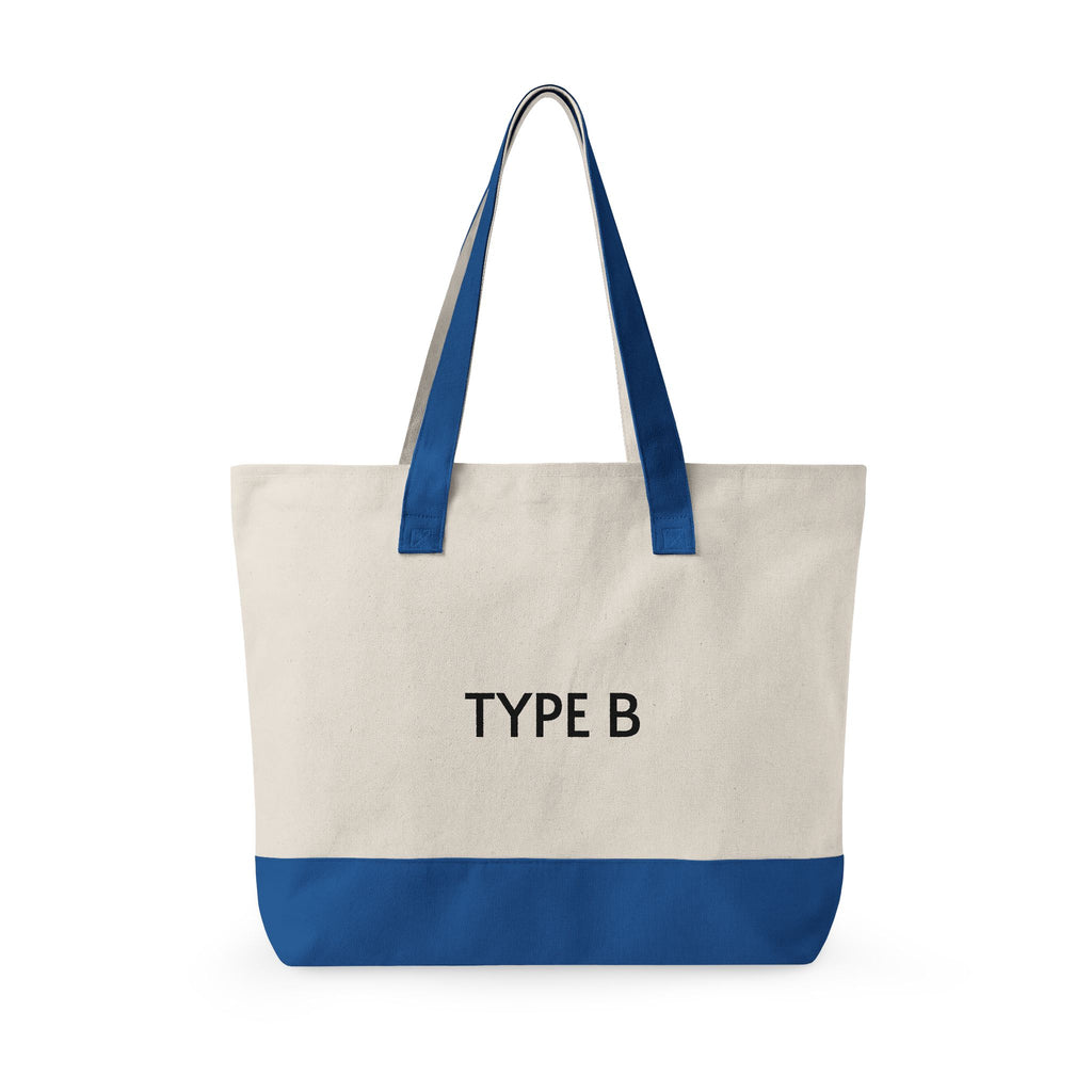 Type B Canvas Tote Bag | Personalized "I Just Threw Some Stuff in Here" Zipper Tote
