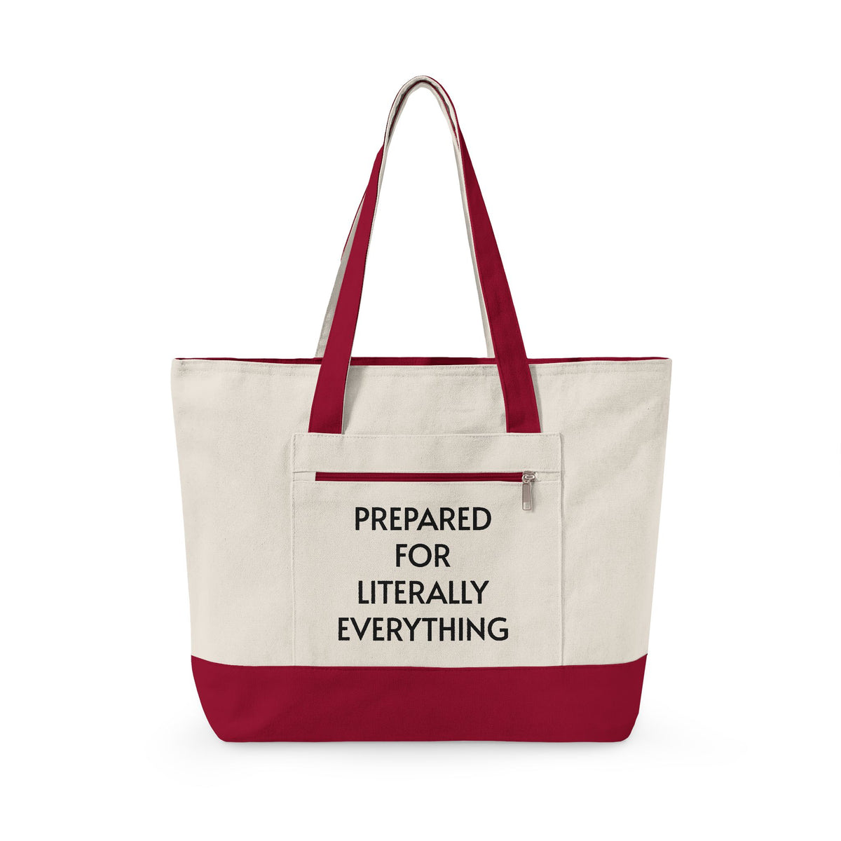 Type A Canvas Tote Bag | Personalized "Prepared for Literally Everything" Everyday Carry Bag