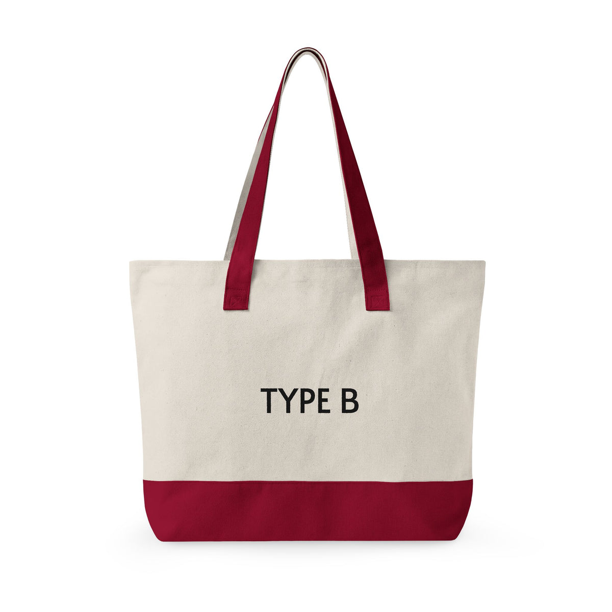 Type B Canvas Tote Bag | Personalized "I Just Threw Some Stuff in Here" Zipper Tote