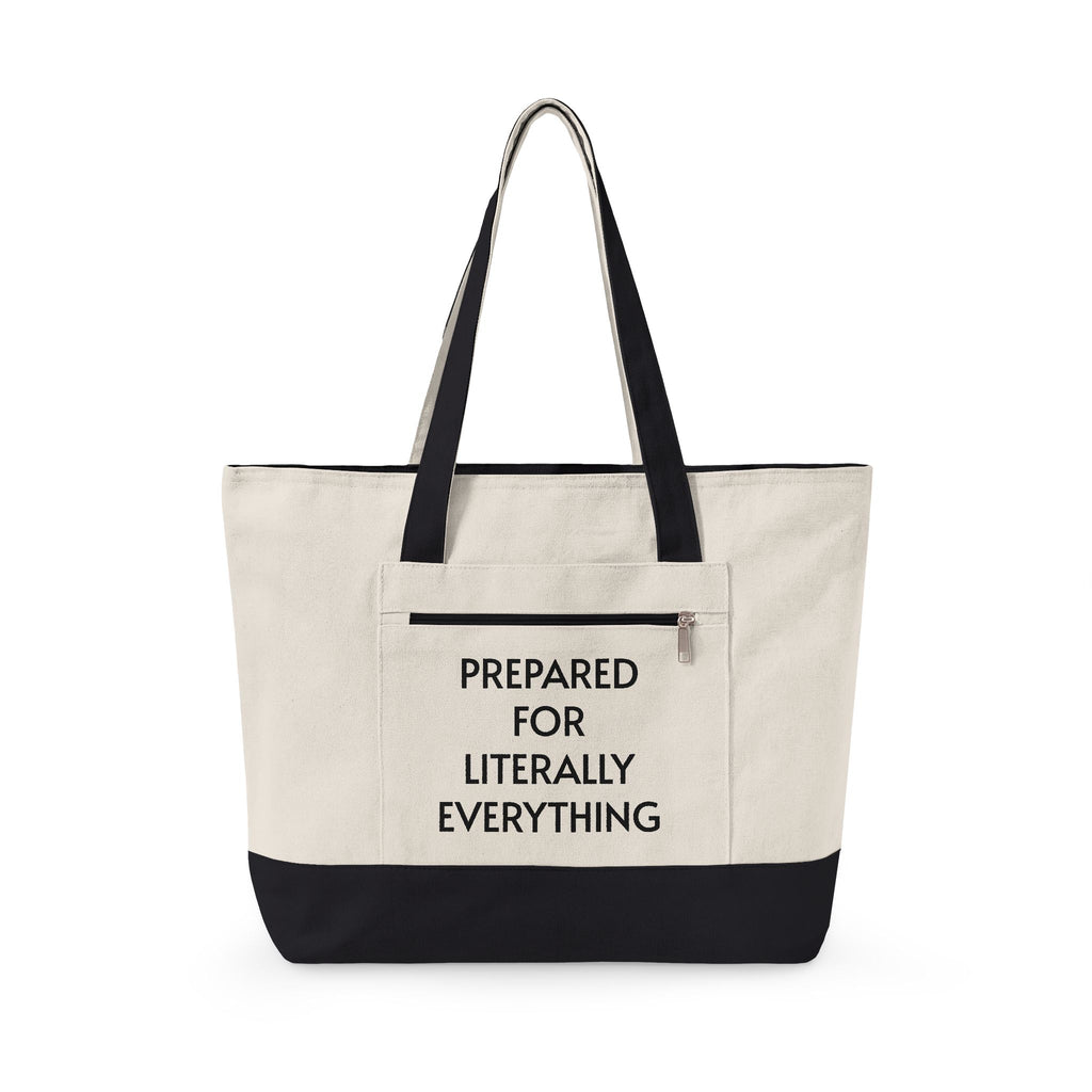 Type A Canvas Tote Bag | Personalized "Prepared for Literally Everything" Everyday Carry Bag