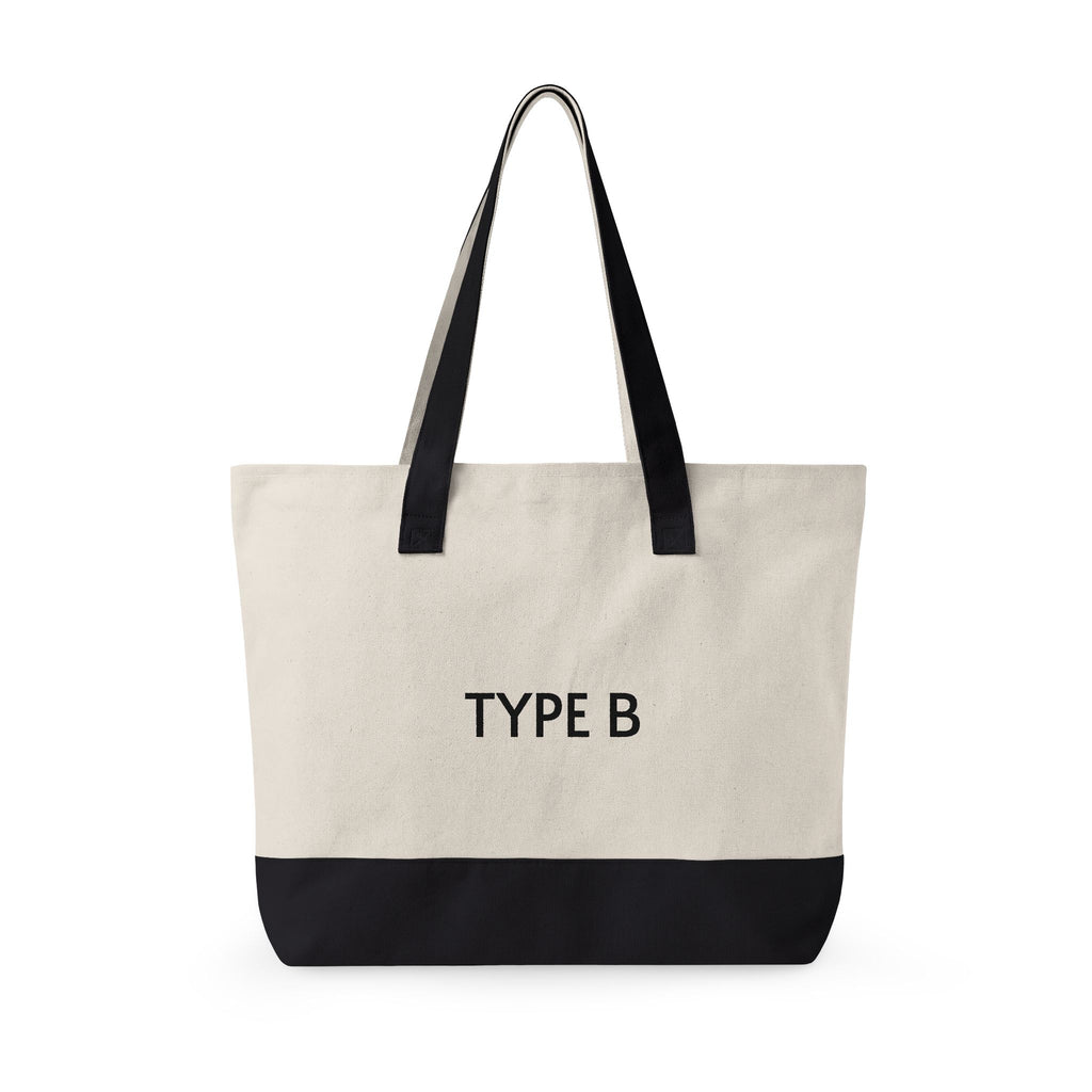 Type B Canvas Tote Bag | Personalized "I Just Threw Some Stuff in Here" Zipper Tote