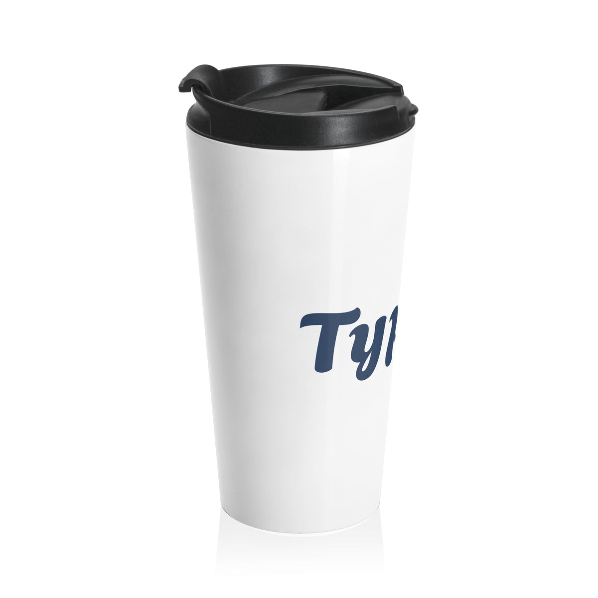 Travel Mug — Custom Script Design Stainless Steel Tumbler